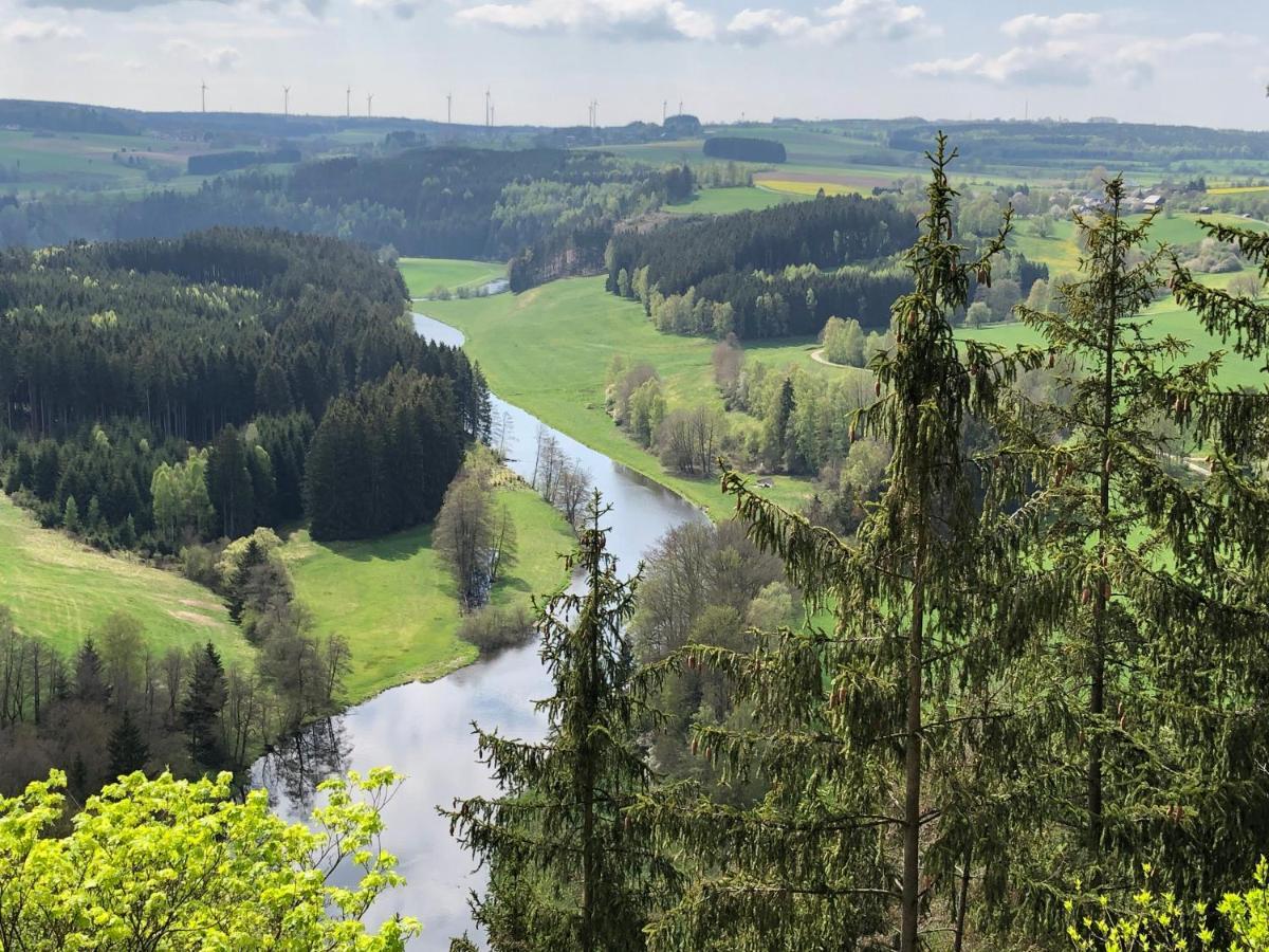 Chalet-Ferienwohnung Aehrenglueck, 70 Qm, Wellness/Fitness/Sauna - Bergroedelhof Feilitzsch 외부 사진
